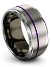 Wedding Sets for Guys and Womans Tungsten Bands Wedding Set Grey Engraved Band - Charming Jewelers