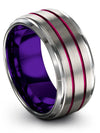 Man Bands Wedding Rings Grey Mens Ring Tungsten Set Ring