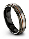 Woman&#39;s Finger Ring Grey 6mm Rings Tungsten Mid Rings for Womans Grey Professor - Charming Jewelers
