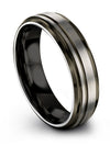 Matching Promise Band Tungsten Grey Guy Ring Custom Ring for Man Anniversary - Charming Jewelers