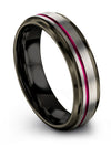 Grey Wedding Rings Set for Guy Brushed Tungsten Bands for Ladies Matching Love - Charming Jewelers