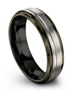 Engagement Wedding Bands Set Woman Grey Band Tungsten I Love You Ring - Charming Jewelers