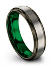 Set of Wedding Rings Men&#39;s Wedding Tungsten Ring Personalized Graduate Grey - Charming Jewelers