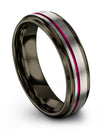 Couple Wedding Bands Set Tungsten Engagement Bands for Guys Set of Grey Bands - Charming Jewelers