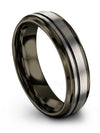 Wedding Bands for Boyfriend 6mm Tungsten Grey Wedding Rings Grey Promise - Charming Jewelers