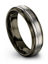 Grey Plated Wedding Bands Wife and His Wedding Rings Grey Tungsten Guys Bands - Charming Jewelers