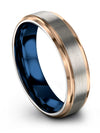 Grey Two Tone Wedding Rings Tungsten Band for Ladies Grey Bands for Girlfriend - Charming Jewelers