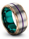 Lady Carbide Wedding Ring Tungsten Grey Purple Ring Womans Ring Personalized - Charming Jewelers