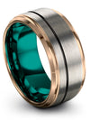 Male Metal Wedding Bands Promise Ring for Woman&#39;s Tungsten Grey Rings - Charming Jewelers