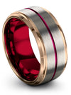 Simple Wedding Rings Sets Tungsten Wedding Rings 10mm Grey Jewelry Set Guy - Charming Jewelers