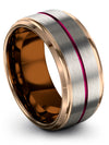 Tungsten Anniversary Ring Guy Grey Gunmetal Tungsten Rings for Girlfriend - Charming Jewelers