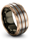Woman Wedding Bands Engravable 10mm Tungsten Wedding Ring