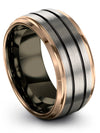 Grey Wedding Rings Sets for Husband and Wife Tungsten Engagement Men&#39;s Rings - Charming Jewelers