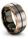 Wedding Man Grey Band Wedding Ring for Him Tungsten 10mm Ring Engagement Men&#39;s - Charming Jewelers