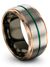 Lady Anniversary Band Engravable Tungsten Rings Natural Finish Grey Midi Rings - Charming Jewelers