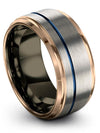 10mm Sixth Promise Band Tungsten Men Ring Grey Jewelry
