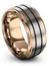 Plain Wedding Rings Mens Ring Tungsten Carbide Unique Grey Engagement Ladies - Charming Jewelers