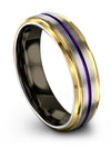 Mens Grey Wedding Band Tungsten Carbide Tungsten Wedding Rings 6mm Grey Rings - Charming Jewelers