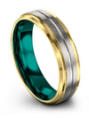 Grey Wedding Rings Tungsten Promise Rings for Boyfriend Couple Rings for Guy - Charming Jewelers