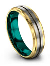 Woman Wedding Rings Sets Grey Tungsten Wedding Rings Woman&#39;s Grey 6mm Grey Ring - Charming Jewelers
