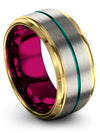 10mm 10 Year Grey Wedding Bands for Female Tungsten Grey Wedding Ring Grey 10mm - Charming Jewelers