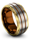 Anniversary Band for Men Tungsten Rings 10mm Promise Rings for Womans Grey - Charming Jewelers