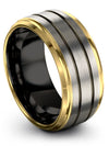 Wedding Band Set Girlfriend and Her Grey Guy Tungsten Carbide Ring Cute Couple - Charming Jewelers
