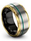 Tungsten Anniversary Band Set for Fiance and Wife Tungsten Band Grey Promise - Charming Jewelers