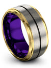 Brushed Metal Womans Wedding Ring in Grey Tungsten Rings