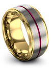 Him and Him Wedding Rings Nice Tungsten Bands Middle Bands Love Ring for Couples - Charming Jewelers