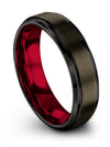 Gunmetal Wedding Rings for Him Wedding Rings Set Tungsten Engagement Woman Band - Charming Jewelers
