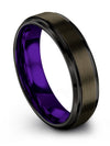 6mm Gunmetal Promise Ring Gunmetal Tungsten Ring for Guy Graduation Bands - Charming Jewelers