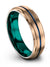 18K Rose Gold and Blue Woman's Wedding Bands Wedding Bands