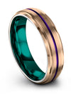 18K Rose Gold Matching Promise Rings 18K Rose Gold Tungsten Rings for Mens - Charming Jewelers