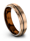Mens and Female Wedding Bands Sets 18K Rose Gold 18K Rose Gold Tungsten - Charming Jewelers