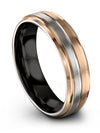 Wedding Band Engagement Female 6mm Woman Wedding Ring Tungsten 18K Rose Gold - Charming Jewelers