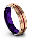 Wedding Bands for Both Ladies and Female Brushed 18K Rose Gold Tungsten Lady - Charming Jewelers