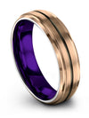 Woman&#39;s Jewelry 18K Rose Gold Him and Her Tungsten Band Cute Couple Bands - Charming Jewelers