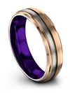 Matching Wedding Band Husband and Wife Fiance and Husband Wedding Ring 18K Rose - Charming Jewelers
