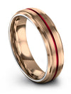 18K Rose Gold Promise Band for Couple Woman Ring Tungsten 18K Rose Gold - Charming Jewelers
