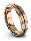 18K Rose Gold Anniversary Band Custom Tungsten Carbide Bands Set 18K Rose Gold - Charming Jewelers