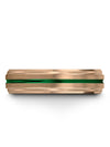 Wedding Ring for Guys Awesome Wedding Bands 18K Rose Gold and Green Rings - Charming Jewelers