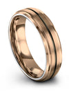 Promise Ring for Boyfriend 18K Rose Gold Tungsten Engagement Rings for Couple - Charming Jewelers