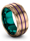 Rings for Wedding 18K Rose Gold Womans Wedding Rings Tungsten Couple Matching - Charming Jewelers