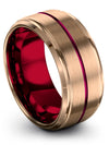 Lady Engraved Wedding Woman Engagement Bands Tungsten Carbide 18K Rose Gold - Charming Jewelers