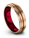 Wedding Bands Sets for Him and Boyfriend 18K Rose Gold Tungsten Bands 18K Rose - Charming Jewelers