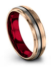 Men&#39;s Promise Band 18K Rose Gold Engravable Tungsten Rings Ring 18K Rose Gold - Charming Jewelers