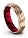 18K Rose Gold Tungsten Wedding Ring Sets 18K Rose Gold Grey Tungsten Rings - Charming Jewelers