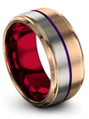 10mm Fucshia Line Wedding Ring Tungsten Wedding Bands