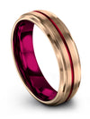 18K Rose Gold Plated Wedding Bands for Men Lady Jewelry Tungsten 18K Rose Gold - Charming Jewelers